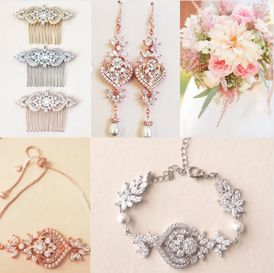 Rose Gold Statement Earrings