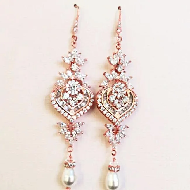 Rose Gold Statement Earrings