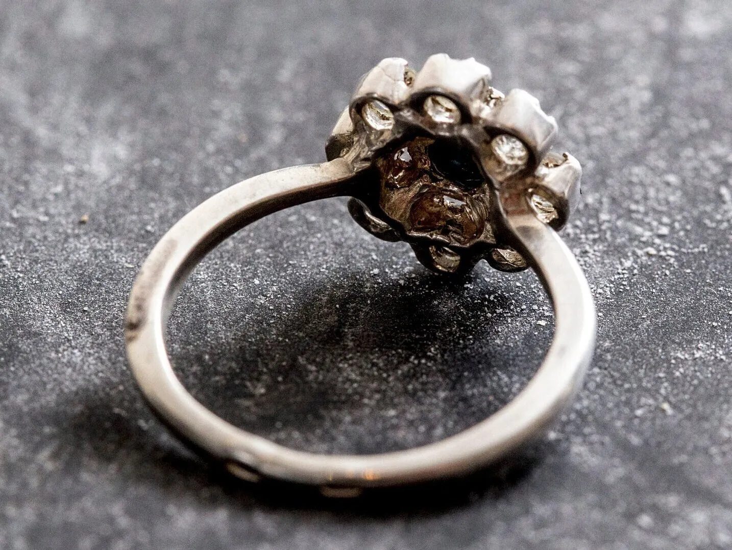 Sapphire Flower Ring - Daisy Silver Ring - Topaz Flower Ring