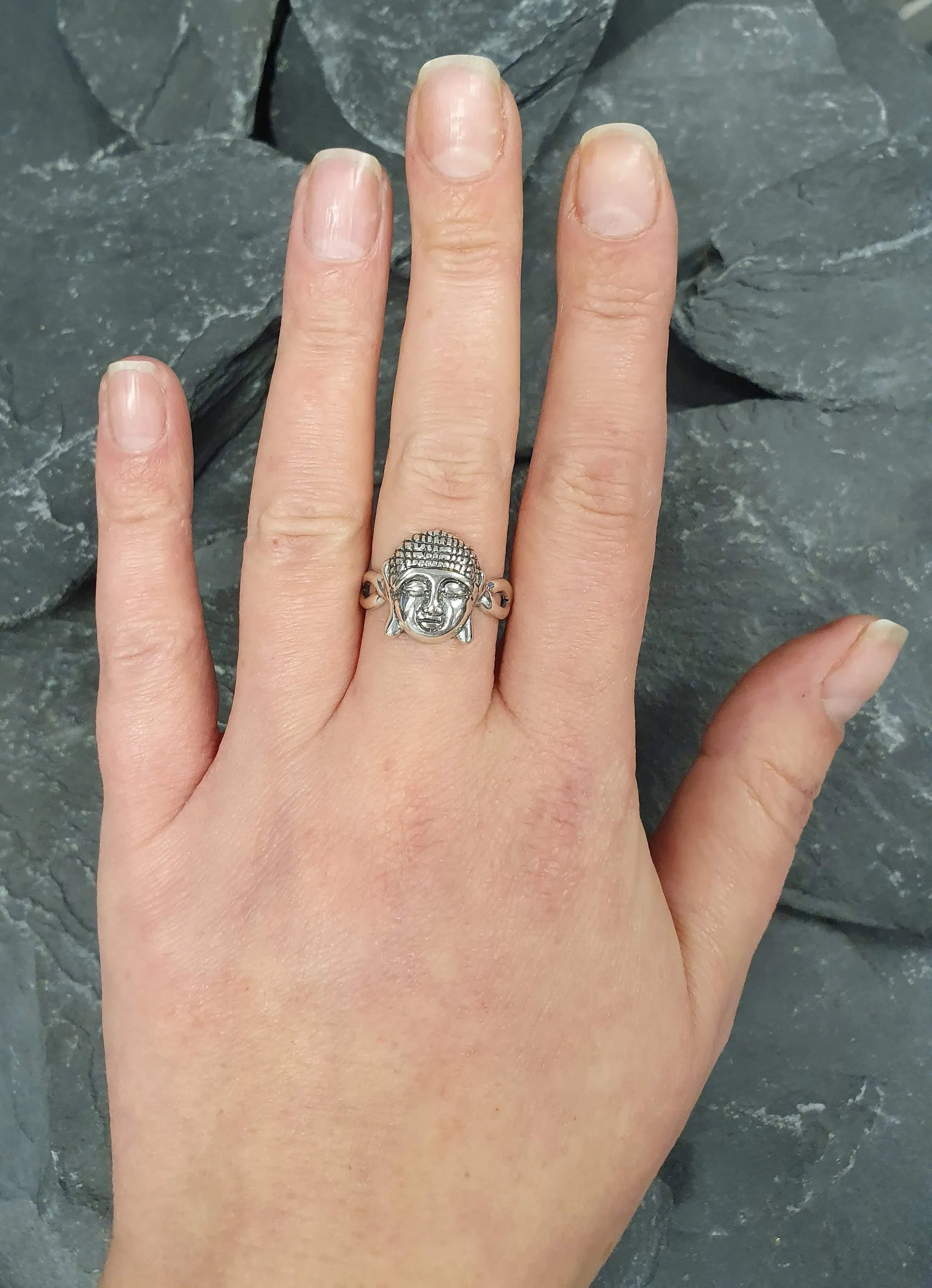 Silver Buddha Ring - Silver Buddhist Ring - Silver Symbolic Ring
