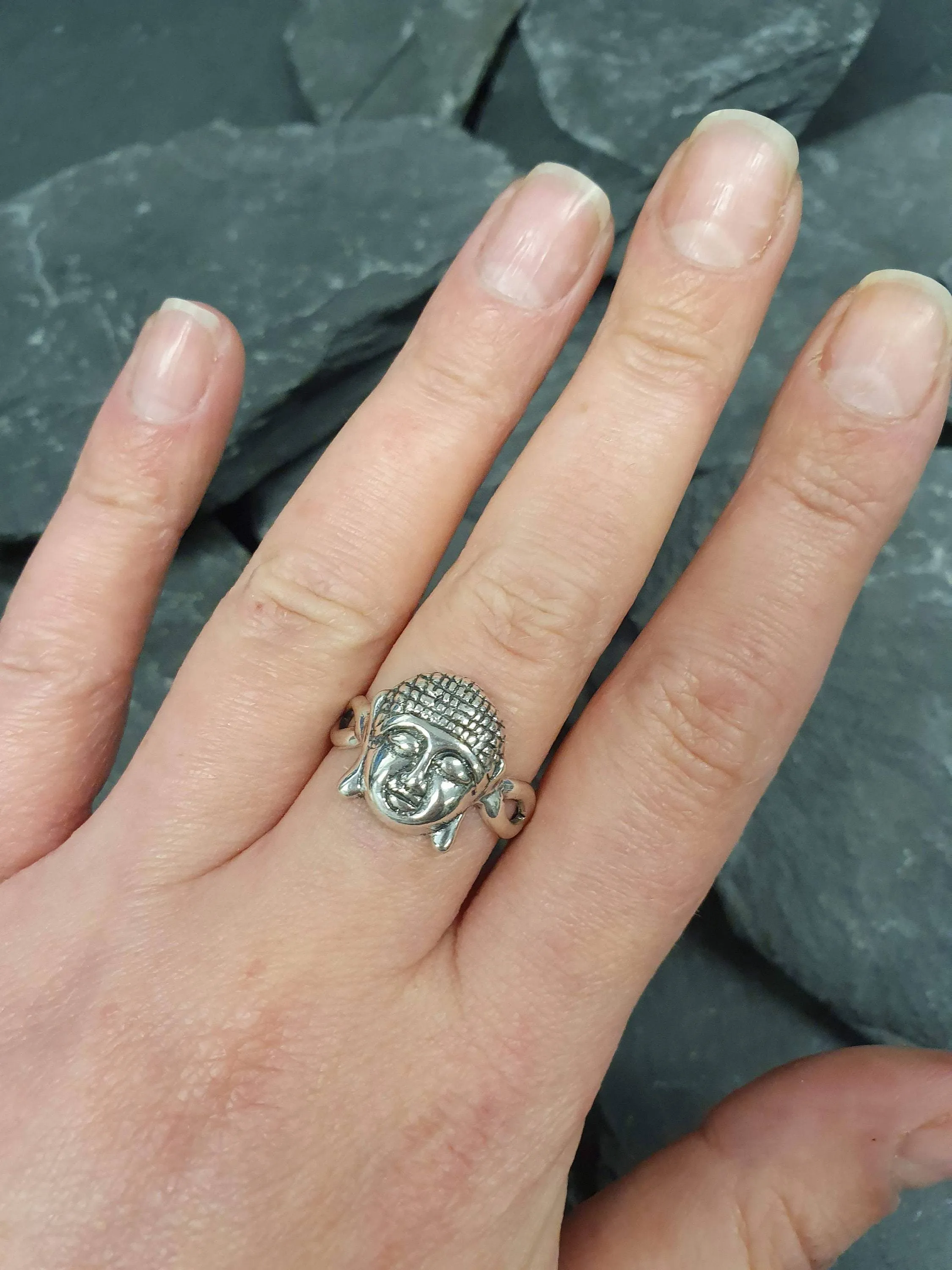 Silver Buddha Ring - Silver Buddhist Ring - Silver Symbolic Ring