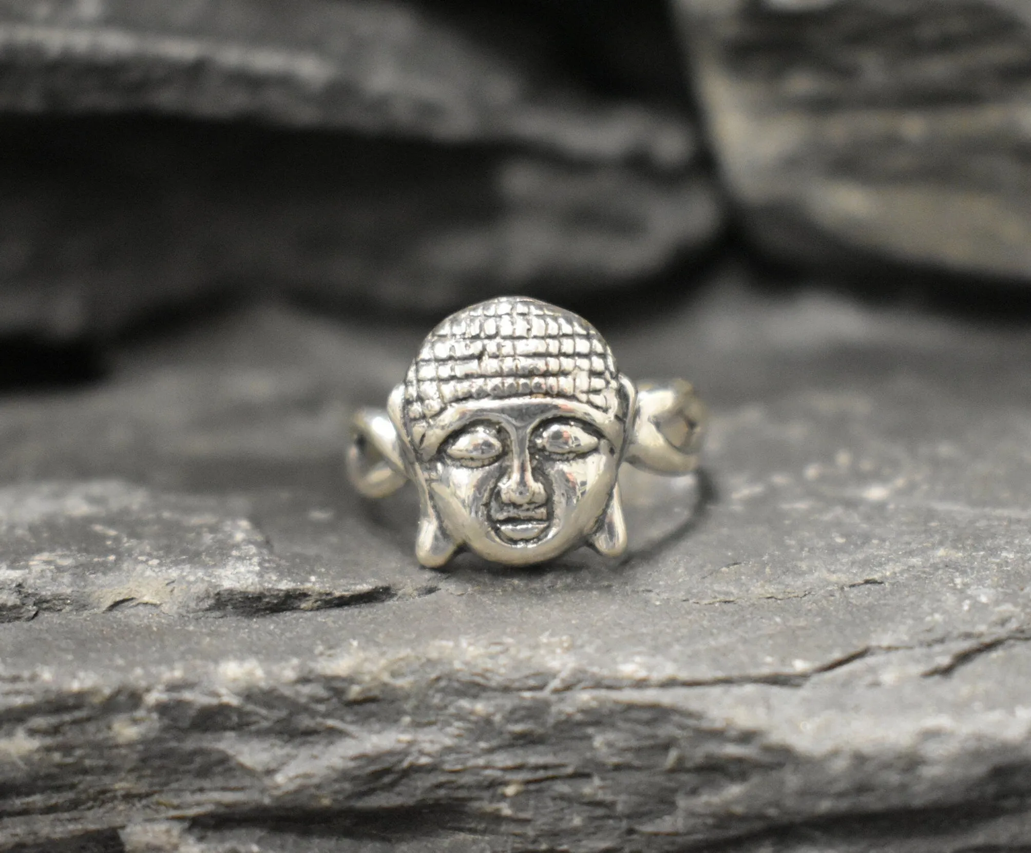 Silver Buddha Ring - Silver Buddhist Ring - Silver Symbolic Ring