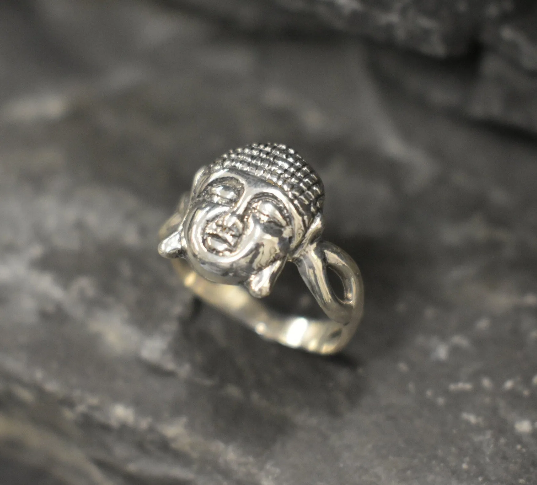 Silver Buddha Ring - Silver Buddhist Ring - Silver Symbolic Ring