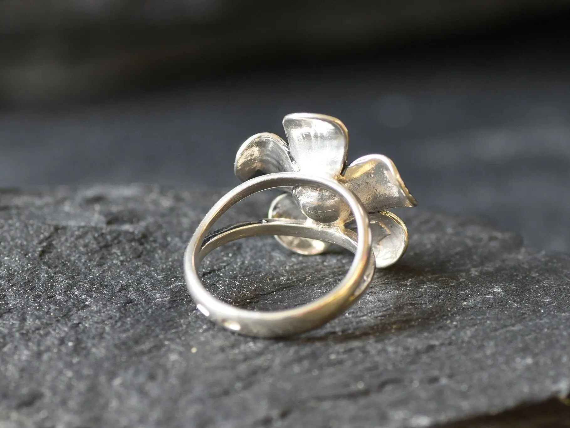 Silver Flower Ring - Silver Daisy Ring - Large Flower Ring