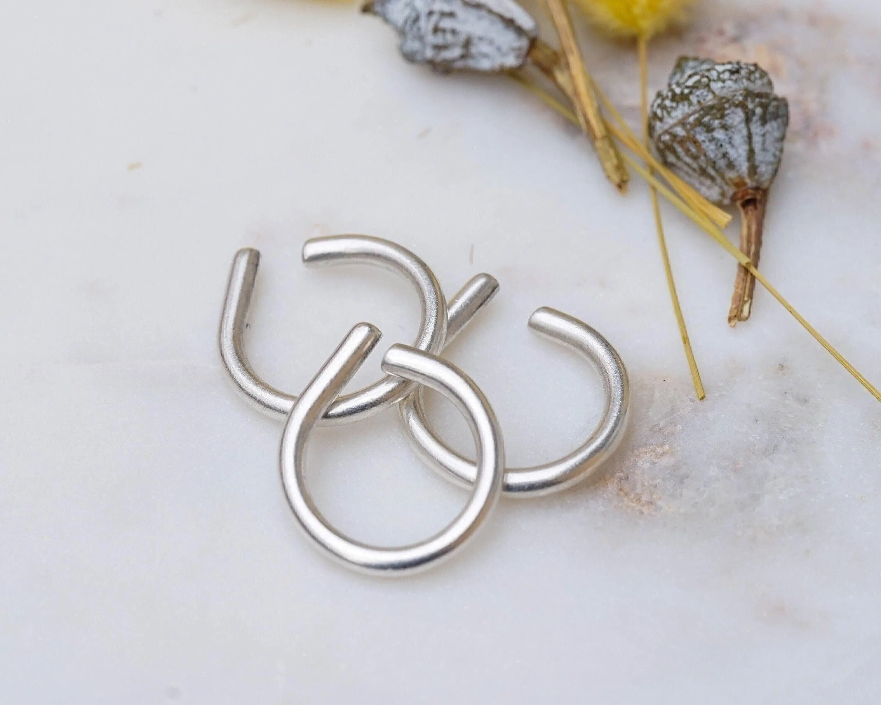 Silver Soft Open Corners Ring