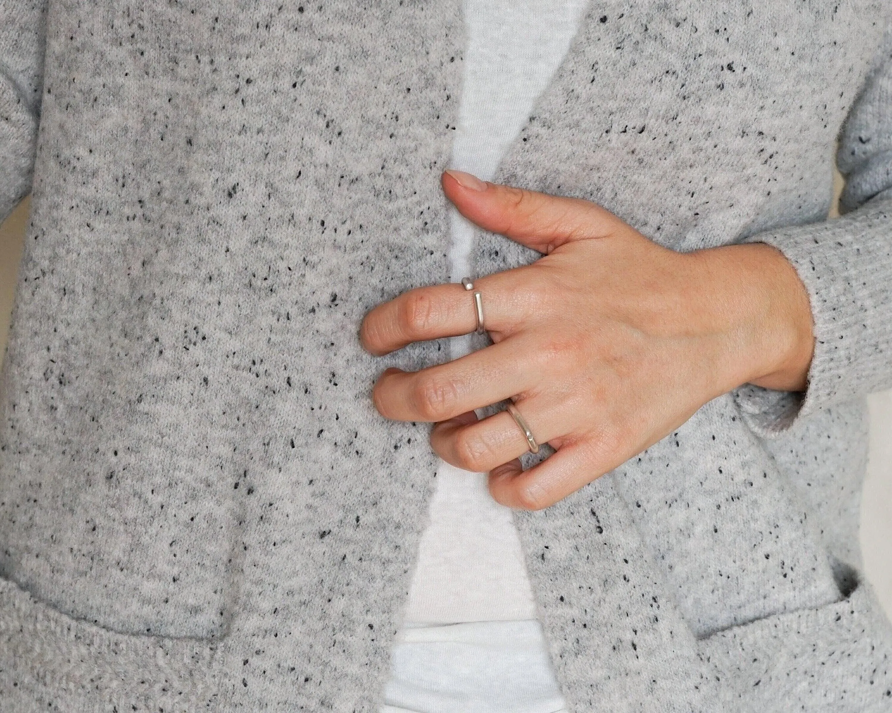 Silver Soft Open Corners Ring