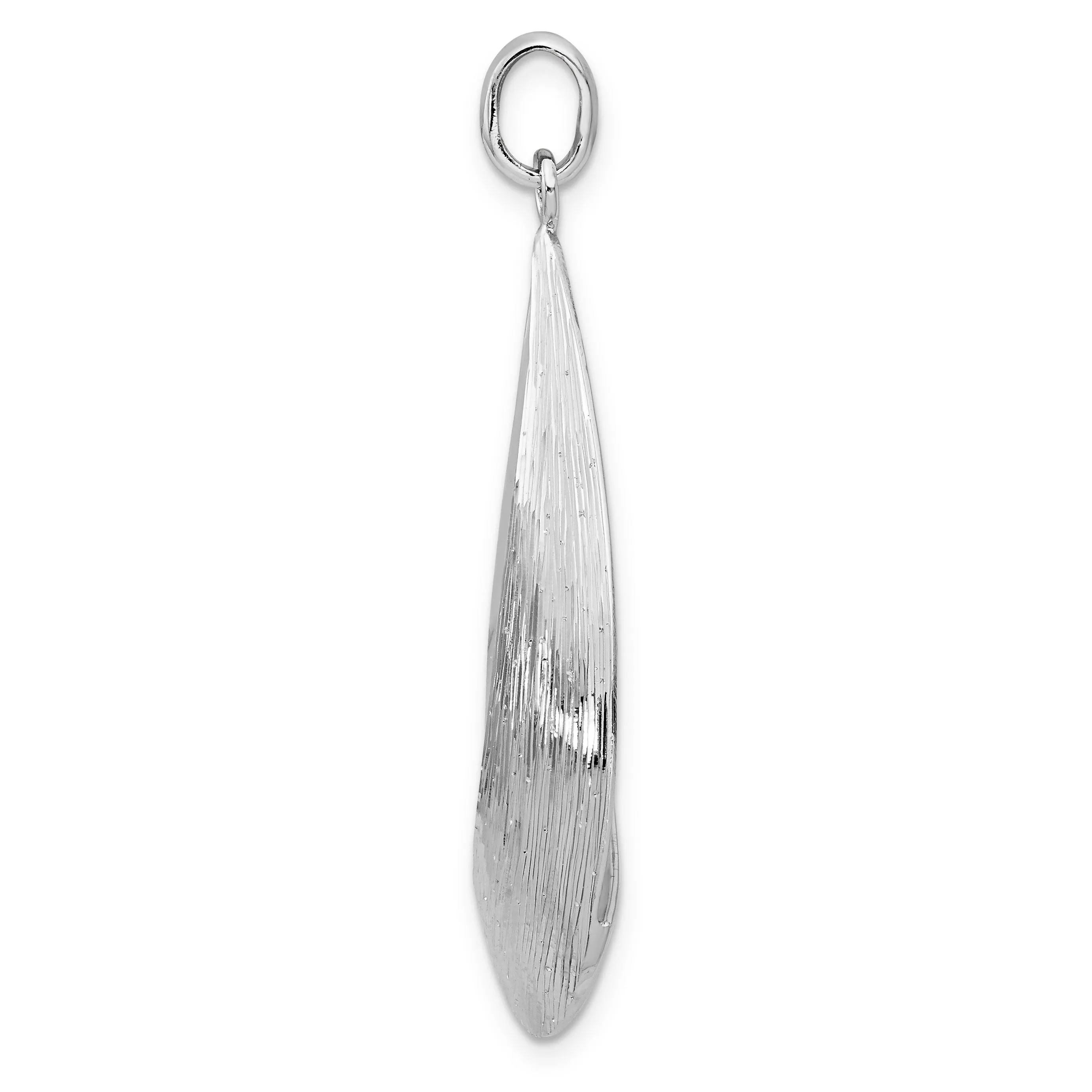 Sterling Silver Polished Textured Pendant