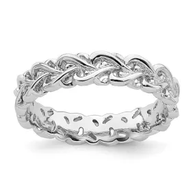 Sterling Silver Stackable Expressions Intertwined Heart Ring