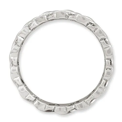Sterling Silver Stackable Expressions Intertwined Heart Ring