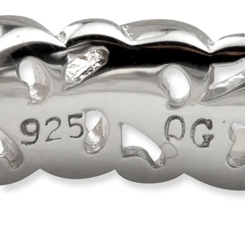 Sterling Silver Stackable Expressions Intertwined Heart Ring