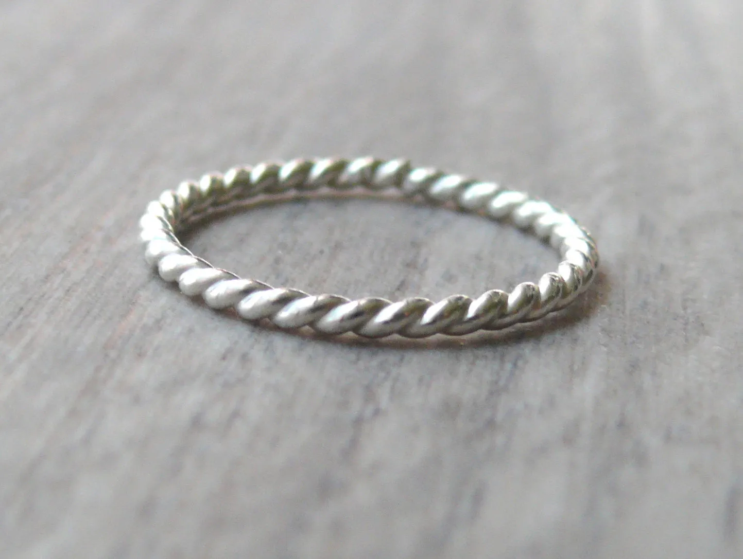 Sterling Silver Twist Ring | Silver Stacking Ring