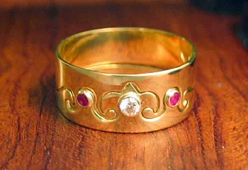 Tiara and Crown Engagement and Wedding Ring Set