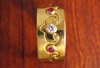 Tiara and Crown Engagement and Wedding Ring Set