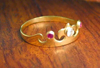 Tiara and Crown Engagement and Wedding Ring Set