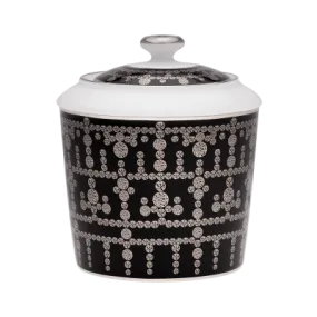 Tiara Black & Platinum Sugar Box