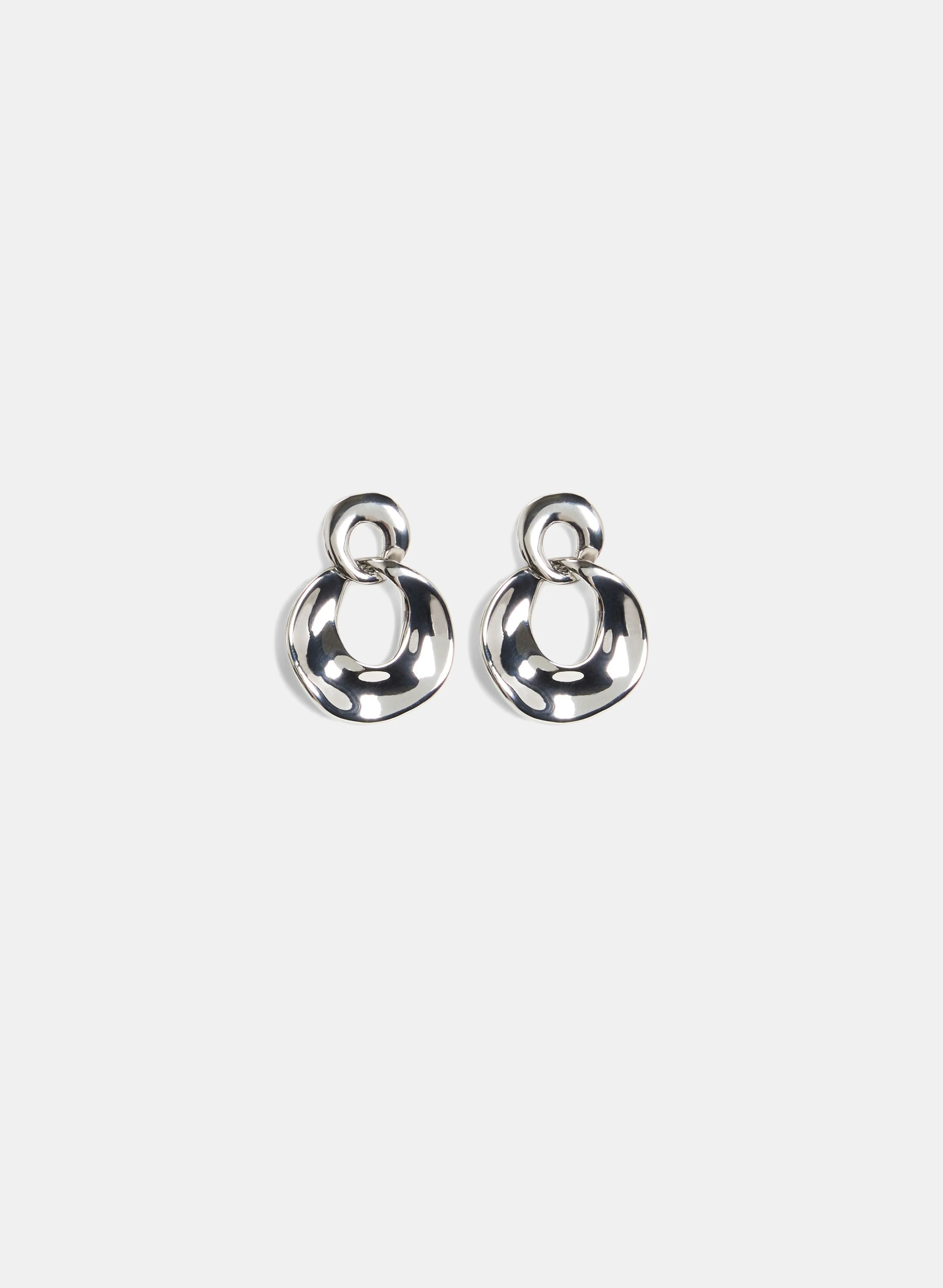 Tiered Interlocking Hoop Earrings