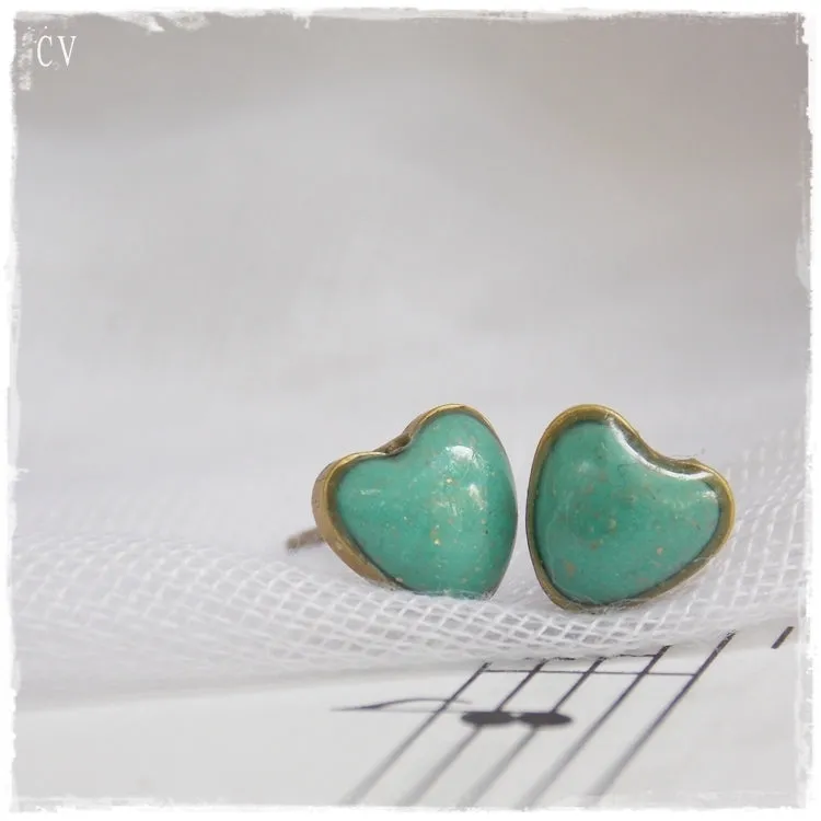 Tiny Heart Post Earrings