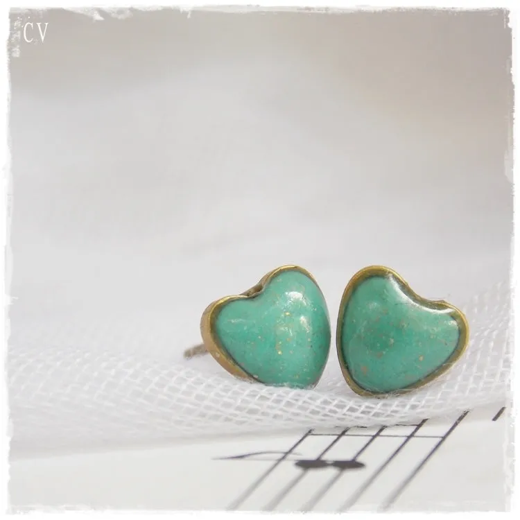 Tiny Heart Post Earrings