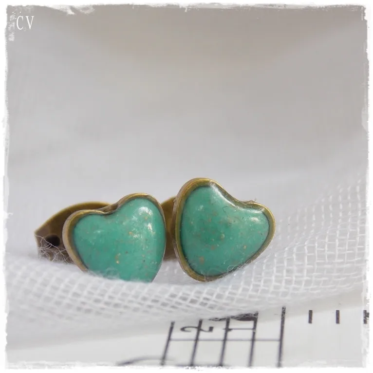 Tiny Heart Post Earrings