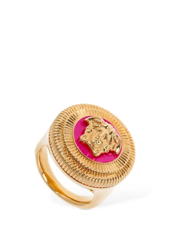Versace   Medusa enamel thick ring 