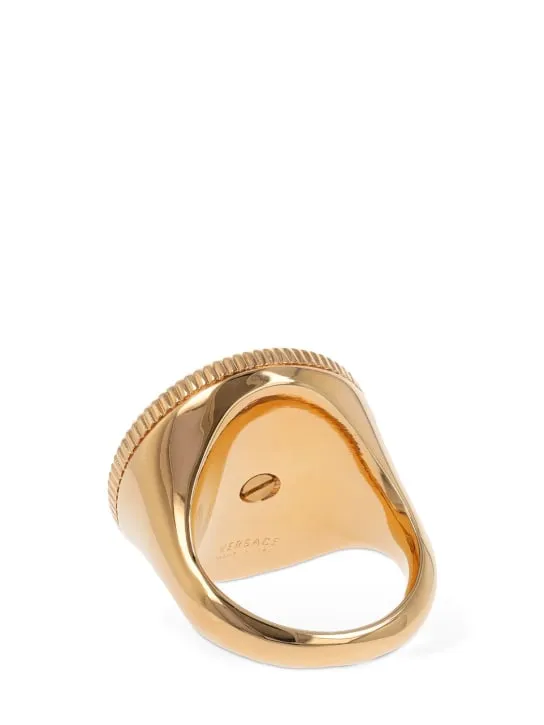 Versace   Medusa enamel thick ring 