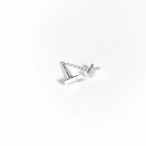 WHS XS Bar Stud Earrings - sterling silver